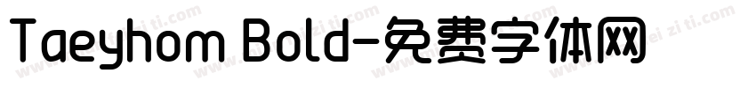 Taeyhom Bold字体转换